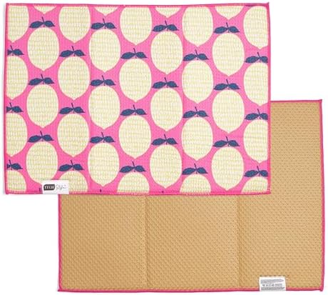 Ritz 6-Piece Speckled Lemon Microfiber Kitchen Set – Retro Citron Grove - Image 6