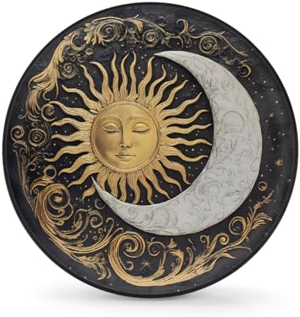 Spare Tire Cover for RV Trailer, Boho Sun Moon Waterproof Sun Leather Wheel by cfpolar