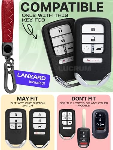 Lucrum Compatible with Honda Key Fob Cover & Keychain - Image 2