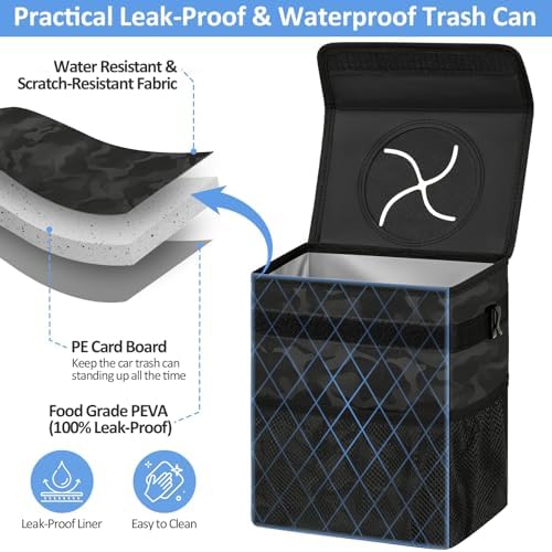 ELONGRIVER Leak Proof Car Trash Can - Image 3