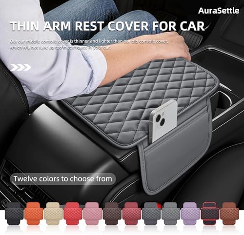 Leather Waterproof Car Armrest Console Pad - Image 4