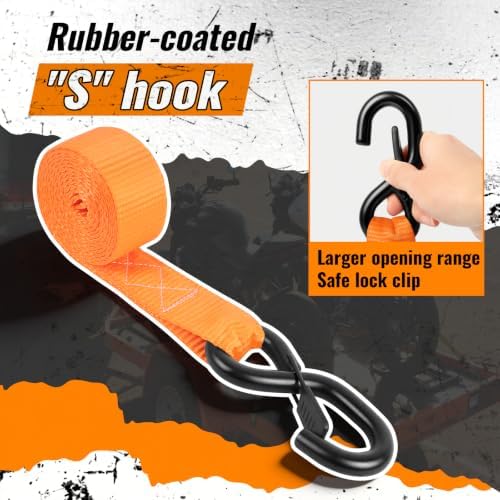 Retractable Ratchet Straps 4 Pack, 5208LBS Break Strength - Image 4