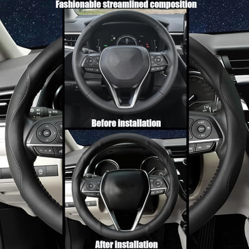 Steering Wheel Cover Universal Standard Size 14.5-15 inch, Non-Folding Packaging - Image 3