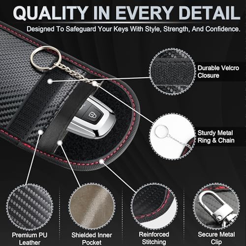 LivTee Faraday Key Fob Protector, RFID Blocking Faraday Bag - Image 4