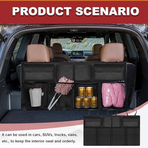 Trunk Organizer with 8 Storage Pockets, Large Capacity Car Storage Bag - Image 7