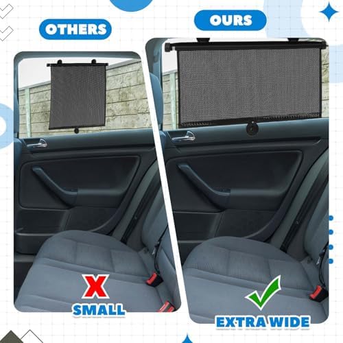 Blossound 2 Pack Car Window Sun Shades, 20 × 20 Inch - Image 6