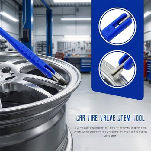 Tire Valve Stem Puller Tool, No Scratch Tire Valve Core Remover Straight Wheel - Image 4