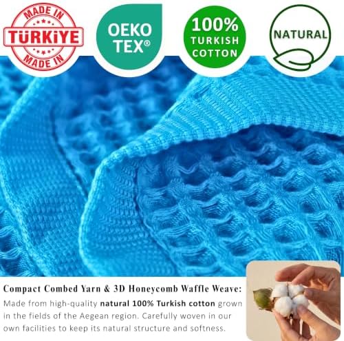 PÜSKÜL Natural 100% Turkish Cotton Waffle Kitchen and Hand Towels - Image 3