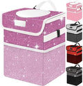 Cute Mini Car Trash Bag with Lid, Glitter Garbage Can Bin Hanging by BAOGCOYO