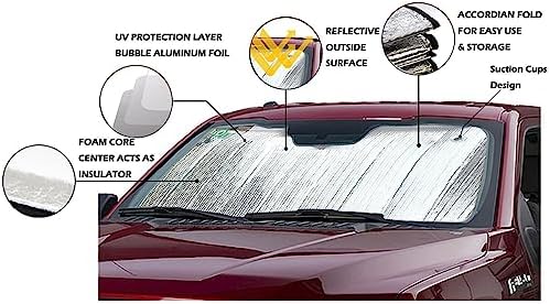 Big Hippo Car Windshield Sun Shade-Jumbo/Standard Car Window Shades Keeps - Image 4