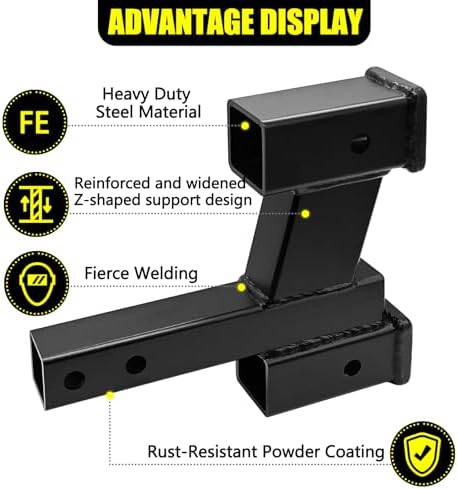 KAIRAY Trailer Dual Hitch Extender Adapter - Image 4