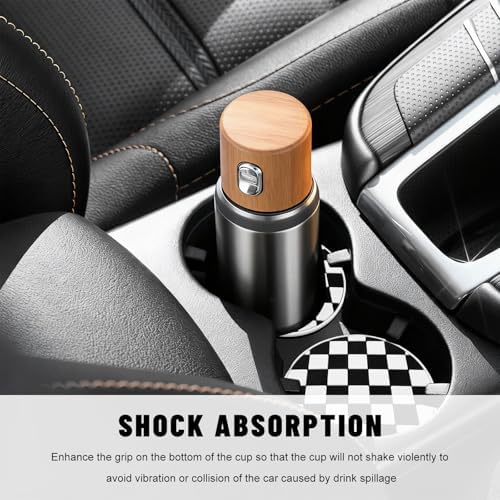 4 PCS Car Cup Coasters, 2.76 Inch Shockproof Auto Cup Holder Insert Coaster - Image 4