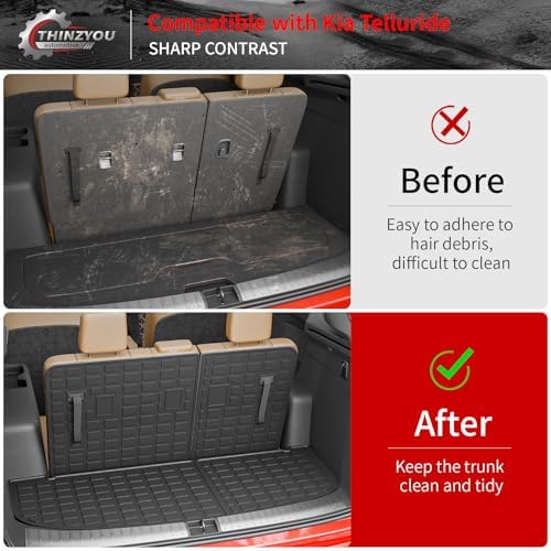 Trunk Mat with Backrest Mat for 2020-2025 Kia Telluride - Image 2