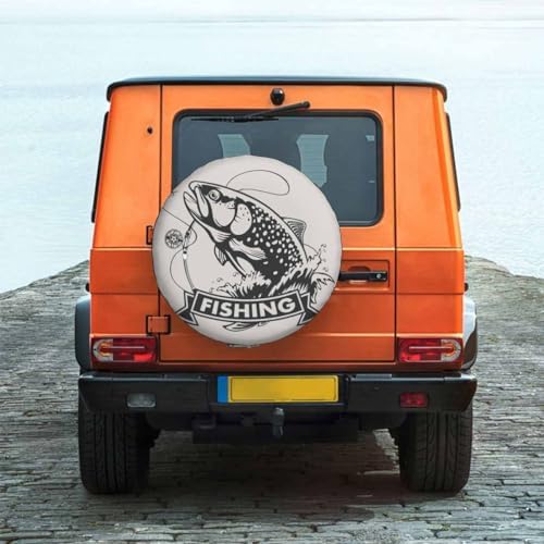 Fishing Spare Tire Cover Bass Fish Rainbow Trout Hunting Catch Animal Art Sea - Image 2