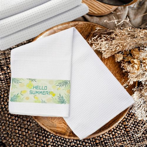 YOUKE OLA 20 Pack Sublimation White Towels Waffle Weave Kitchen Towels Blanks - Image 5
