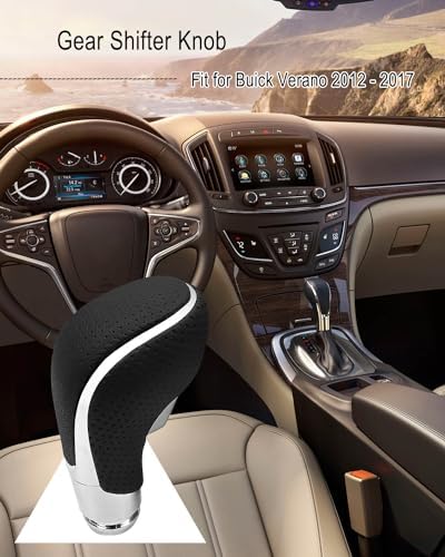 Gear Shifter Knob for Buick Verano 2012-2017, Perforated Leather Black - Image 5