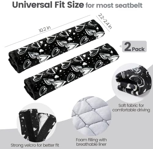 Amooca 2 Pack Seat Belt Covers Soft Shoulder Pad - Image 4