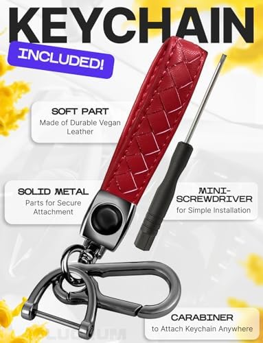 Lucrum Compatible with Honda Key Fob Cover & Keychain - Image 5