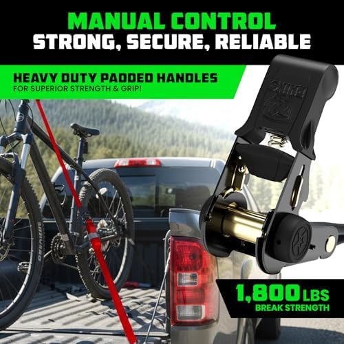 Rhino USA Ratchet Straps Tie Downs - 1in x 15ft - Image 2