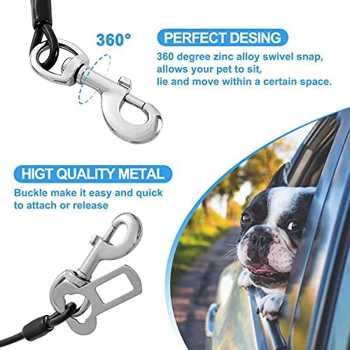 Dog Seat Belt Harness for Car, No Chew Tether Cable Vehicle Dogs Accessories - Image 2