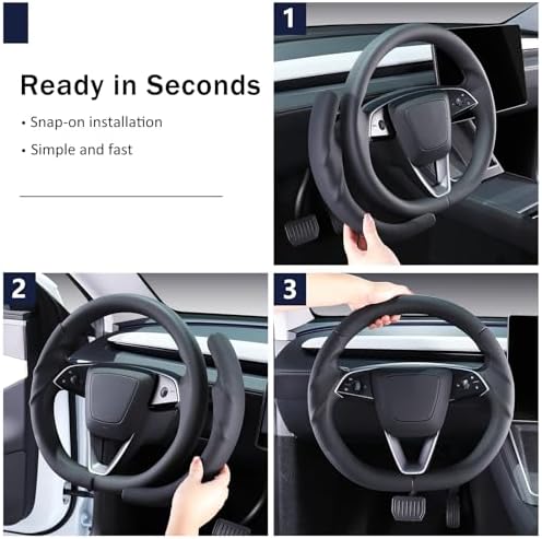 Steering Wheel Cover for Tesla Model Y 2025- Present/Model 3 Highland - Image 6