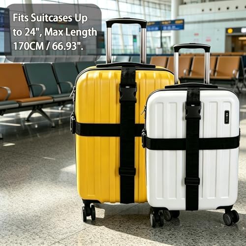 4 Pack Luggage Straps for Suitcases, Anti-Burst and Adjustable - Image 5