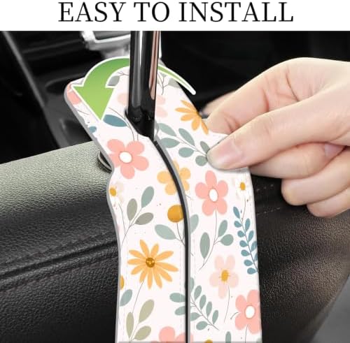 PU Leather Car Seat Hook, Storage Headrest Hanger, Cute Car Backseat Organizer - Image 5