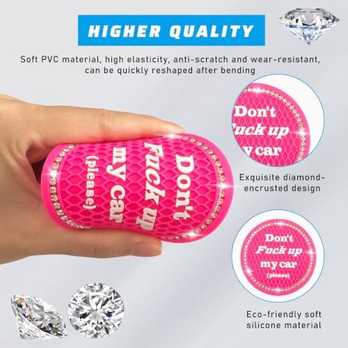 4 PCS Bling Car Cup Coaster, 2.75 Inch Anti-Slip Cup Holder Insert Coasters - Image 3