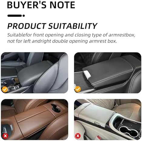Leather Waterproof Car Armrest Console Pad - Image 7