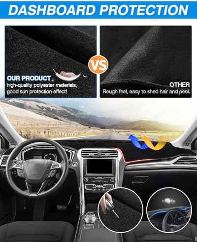 Cartist Dash Cover for Ford Fusion 2013-2020 Dashboard Cover Mat - Image 5