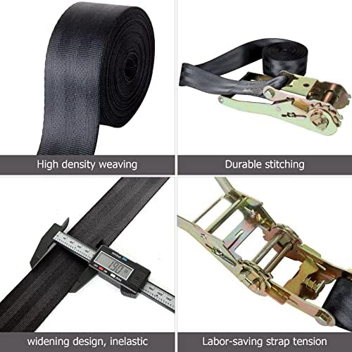 LISHIEN 4 Pack 2 Inch Endless Ratchet Strap Heavy Duty 20ft Tie Down Straps - Image 3
