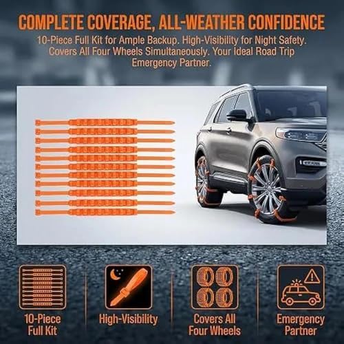 10 PCS Universal Passenger Car Snow Chains - Image 5