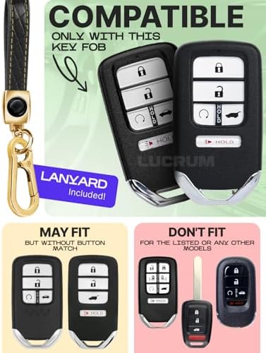 Lucrum Compatible with Honda Key Fob Cover & Keychain - Image 2