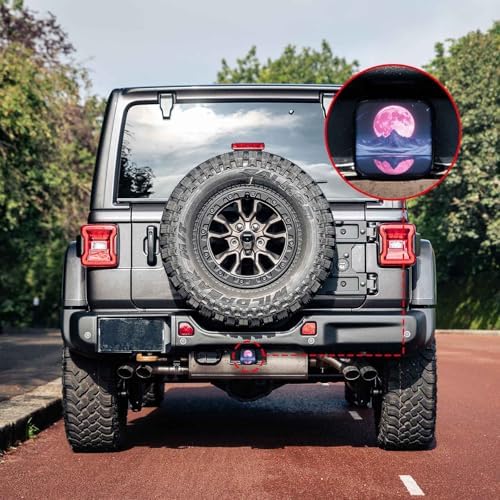 2 Inch Pink Moon Snowy Mountain Trailer Hitch Cover Rubber Receiver Tube Plug - Image 6