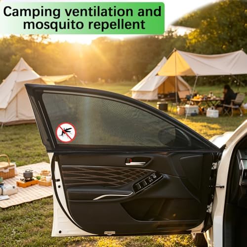 2 Pack 42.5"x21.5" Car Front Side Window Sunshades, Stroller Window Sunshades - Image 2