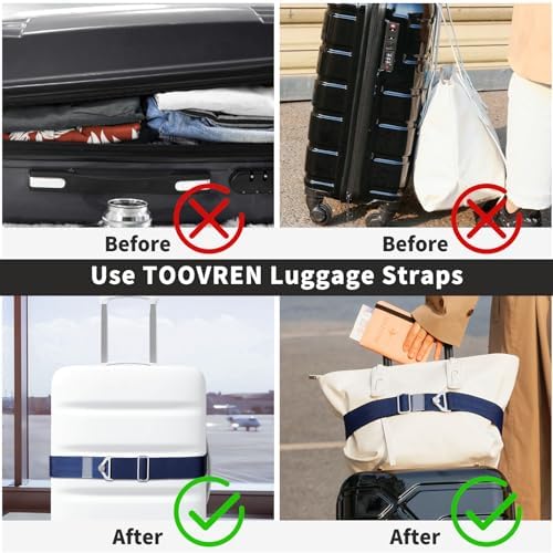 TOOVREN 2-in-1 Travel Belt for Luggage Straps Add a Bag Bungees Suitcase - Image 4
