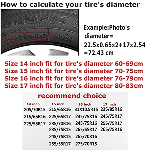 Blue Gold Spare Tire Cover Mountain Tree Star Wheel Cover 16 Inch - Image 5
