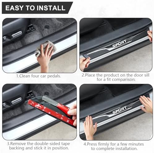 Stainless Steel Car Door Sill Protectors - Image 6