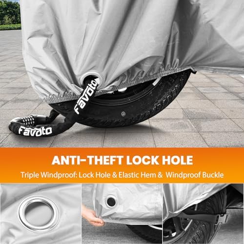 Favoto Motorcycle Cover Waterproof Outdoor All Weather Protection - Image 4