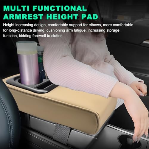 Car Center Console Armrest Pillow, Memory Foam Auto Armrest Box Cover - Image 4