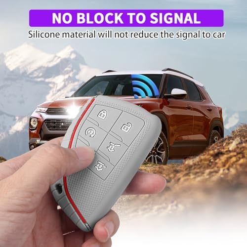 QBUC 2 Pcs for Chevy Key Fob Cover, 6 Buttons Silicone - Image 3