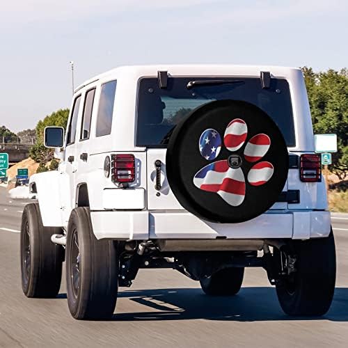Paws Us American Flag Spare Tire Cover - Image 2