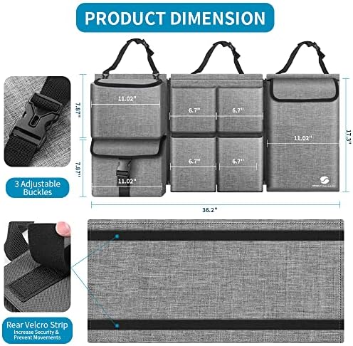 Car Trunk Organizer with Cooler, Hanging Organizers with Large Pockets - Image 5