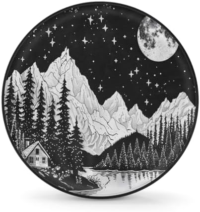 Rv Spare Tire Cover Wheel Mountain Moon Forest Tire Covers Wheel Protectors by FengQuGou