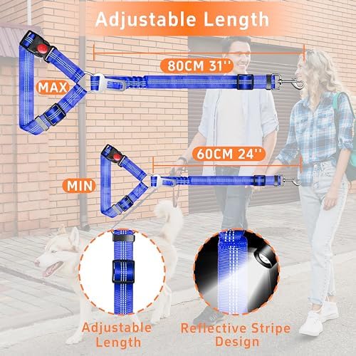 Seyezo Dog Car Seat Belt for Car, 2 Piece Set Retractable Dog Car Harness - Image 6