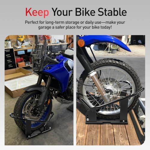 Motorcycle Wheel Chock for Trailer, Adjustable for 15"-21" Wheels - Image 3