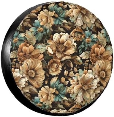 Floral Flower Cute Spare Tire Cover Ethnic Hippie Car Accessories Universal Fit by MAGIFUN