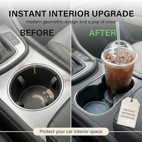 Silicone Car Coasters Set of 4, 2.75" Cup Holder Mats - Image 5