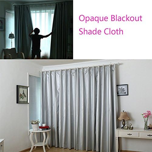 Blackout Drapery Shade Fabric Black and Silver 100 Percent Shading Light - Image 7