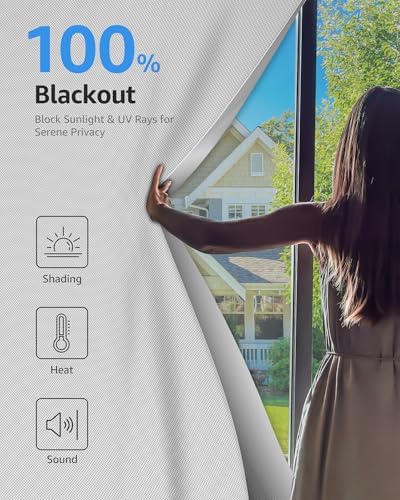 Sumobaby Blackout Curtains Portable 35”x60” No Drill Black Out Window Cover - Image 2